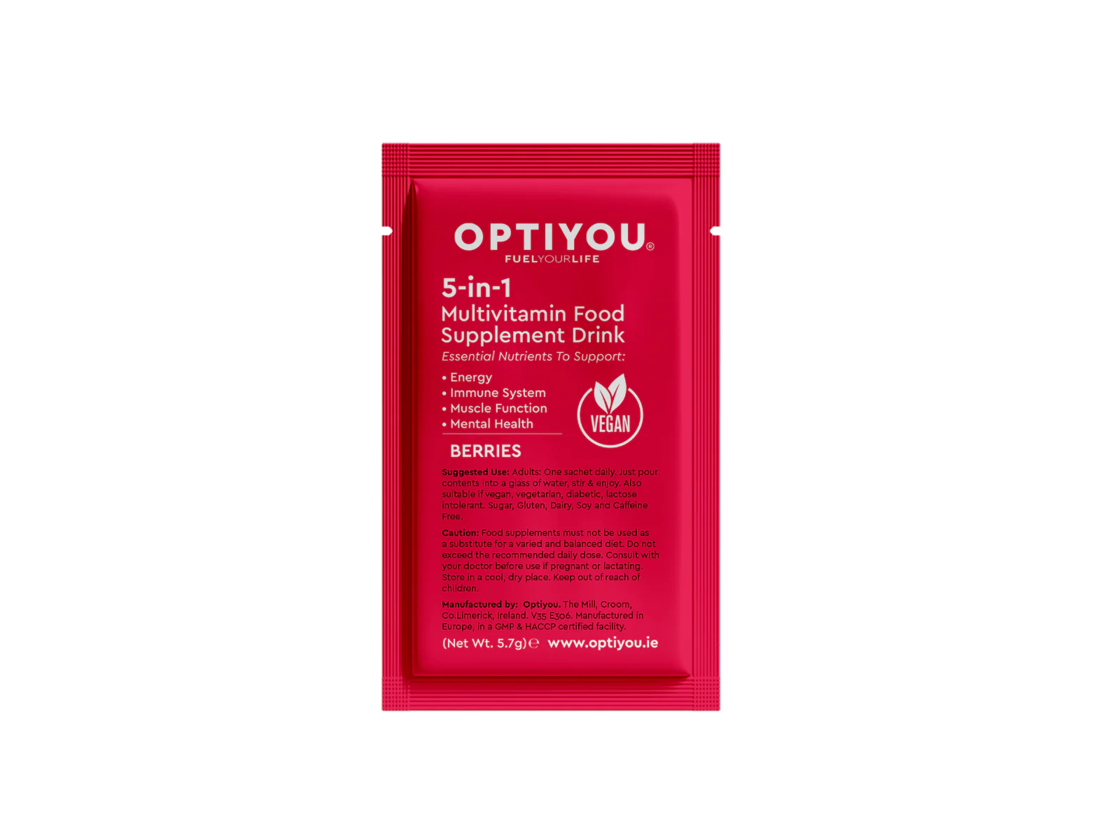 OPTIYOU Berry Flavour 30 sachets Pack - SPECIAL OFFER 33% extra Free - Image 3